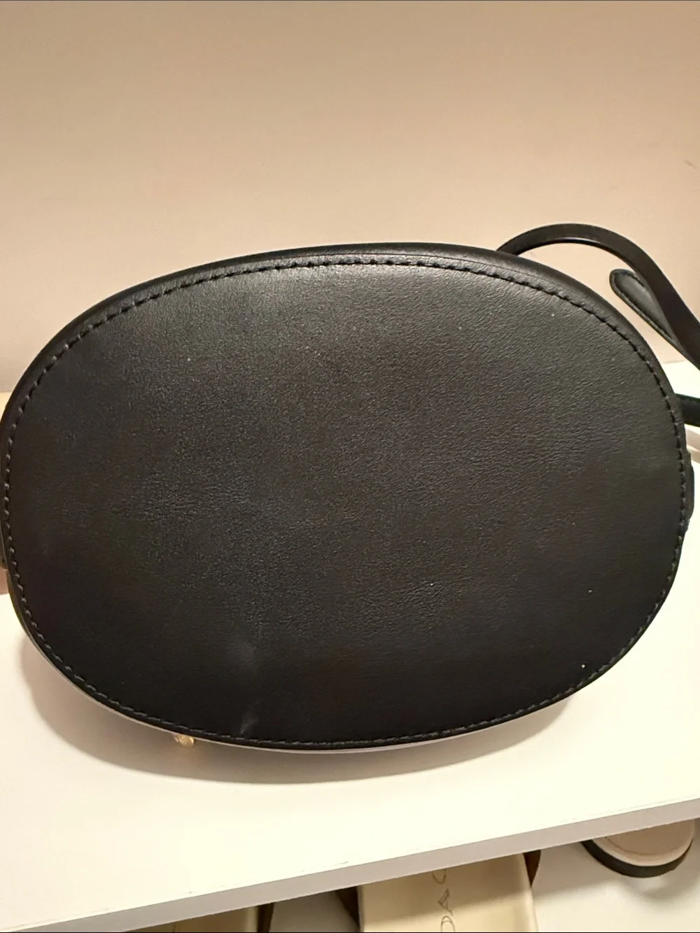 Ralph Lauren Black Pearl-Stud Drawstring Bucket Bag - Picture 4 of 10